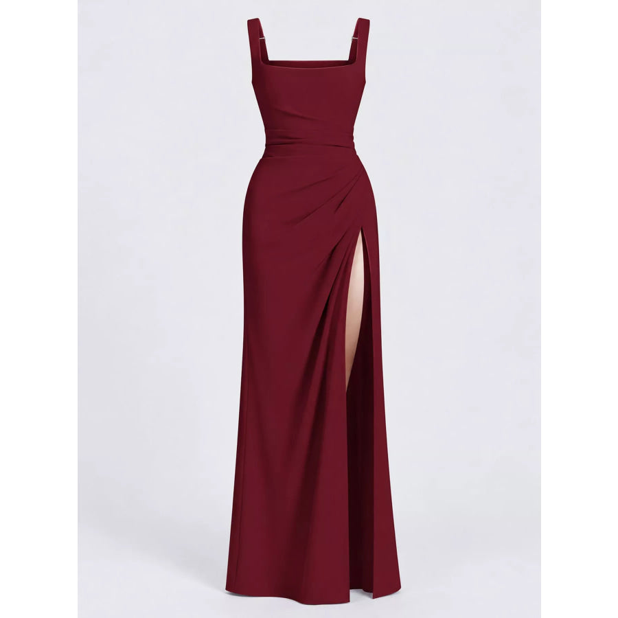 Sleeveless High-Slit Evening Maxi Dress Apparel and Accessories