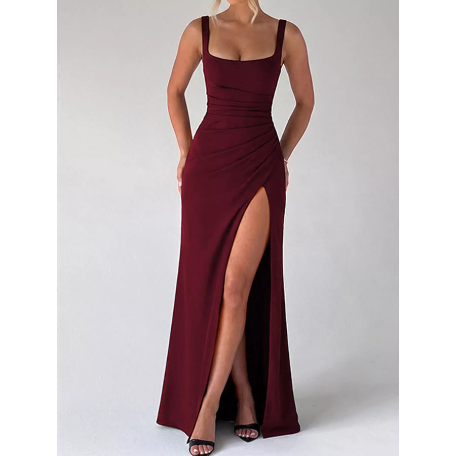 Sleeveless High-Slit Evening Maxi Dress Apparel and Accessories