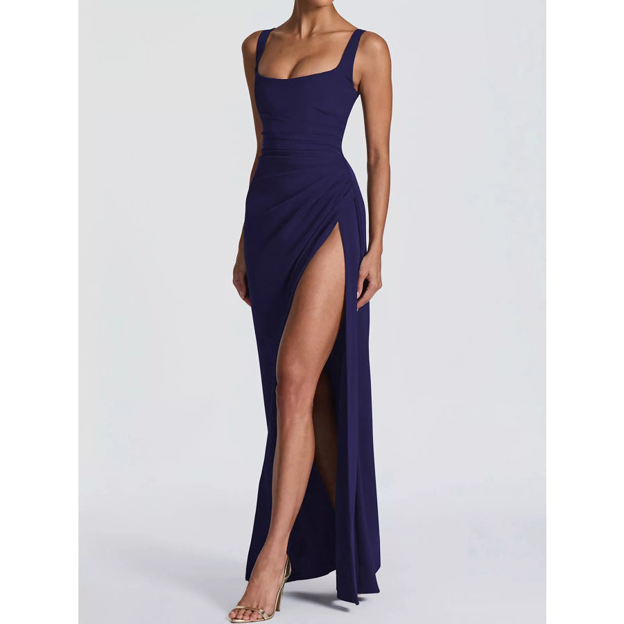Sleeveless High-Slit Evening Maxi Dress Apparel and Accessories