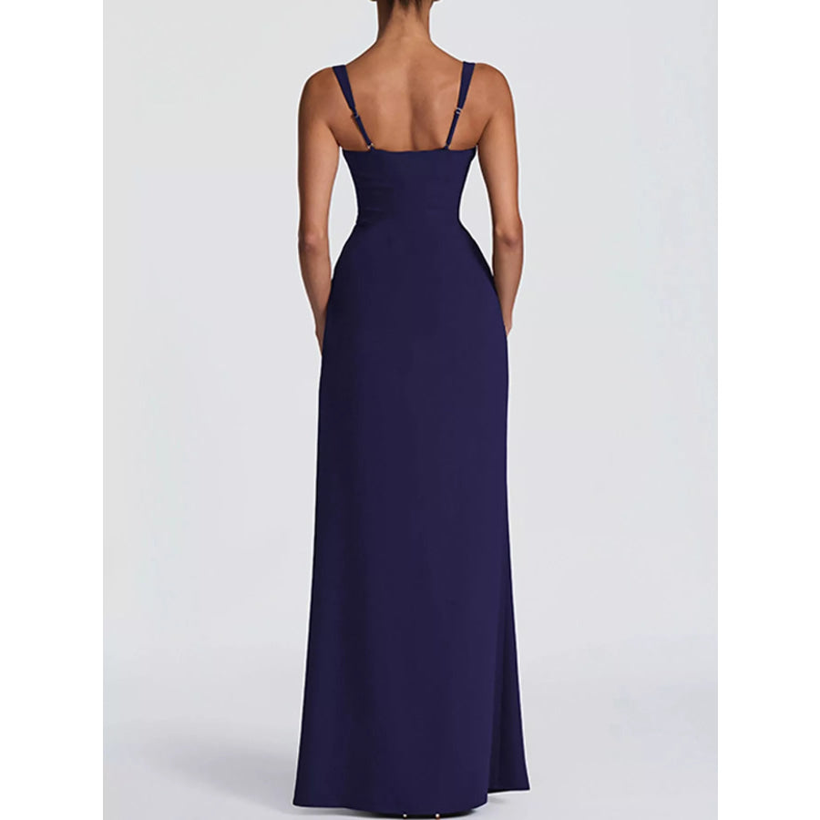Sleeveless High-Slit Evening Maxi Dress Apparel and Accessories