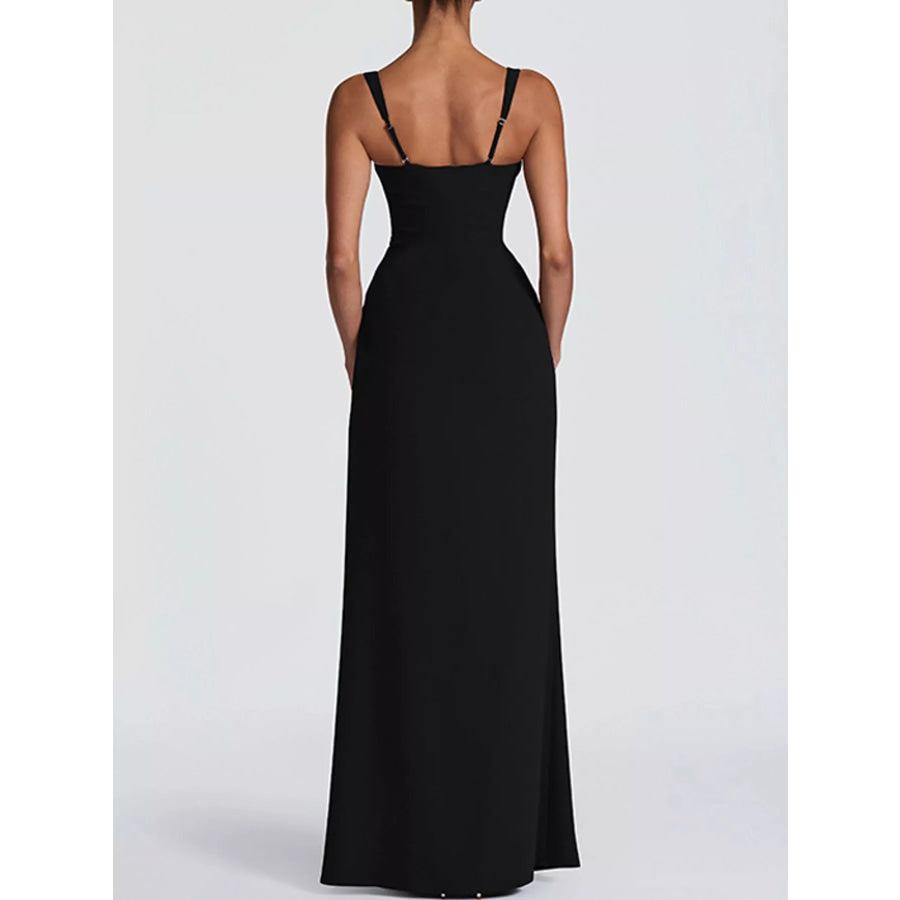 Sleeveless High-Slit Evening Maxi Dress Apparel and Accessories