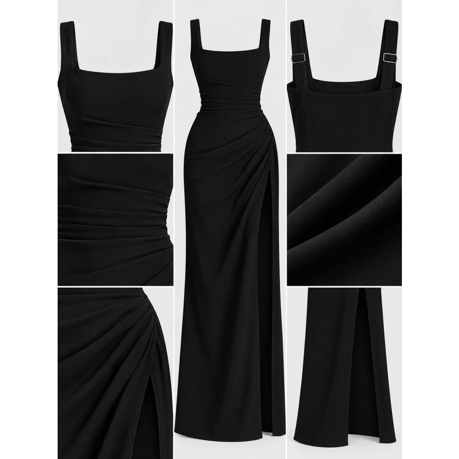 Sleeveless High-Slit Evening Maxi Dress Apparel and Accessories