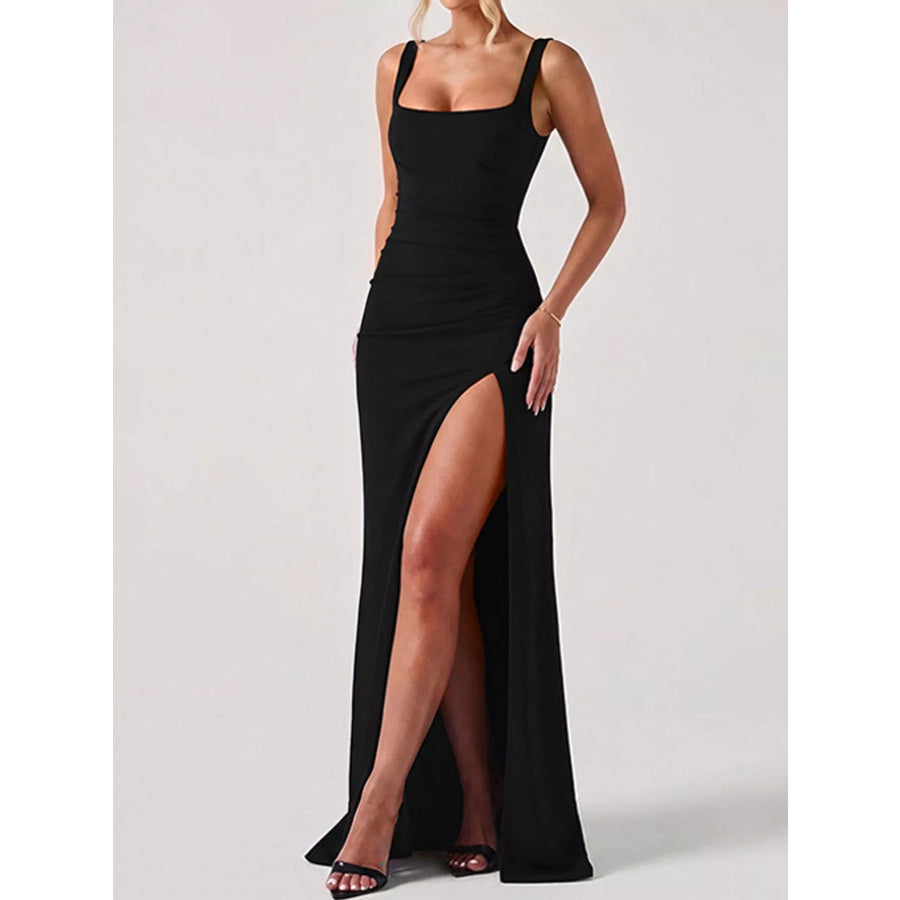 Sleeveless High-Slit Evening Maxi Dress Apparel and Accessories