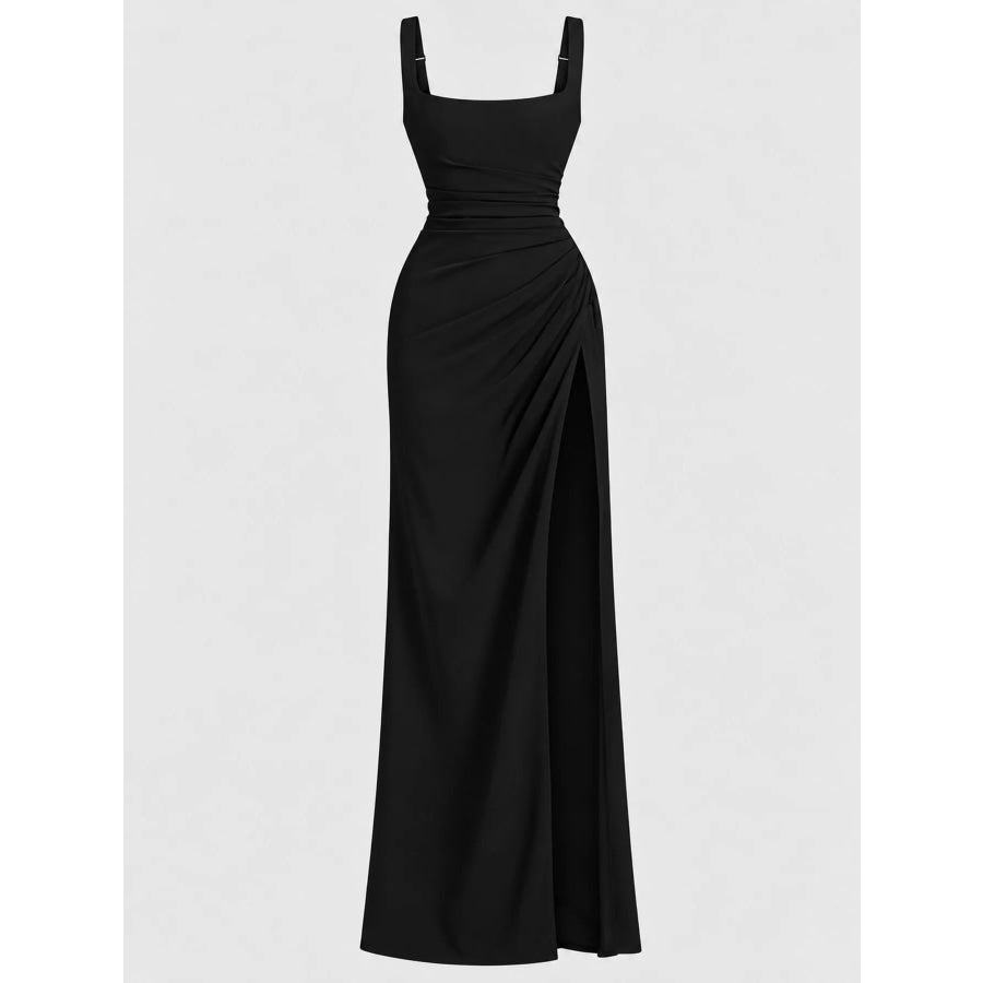 Sleeveless High-Slit Evening Maxi Dress Apparel and Accessories