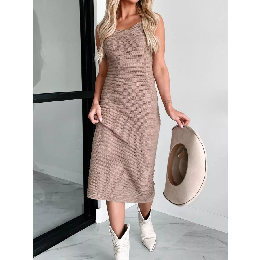 Sleeveless Knit Bodycon Sweater Dress Apparel and Accessories