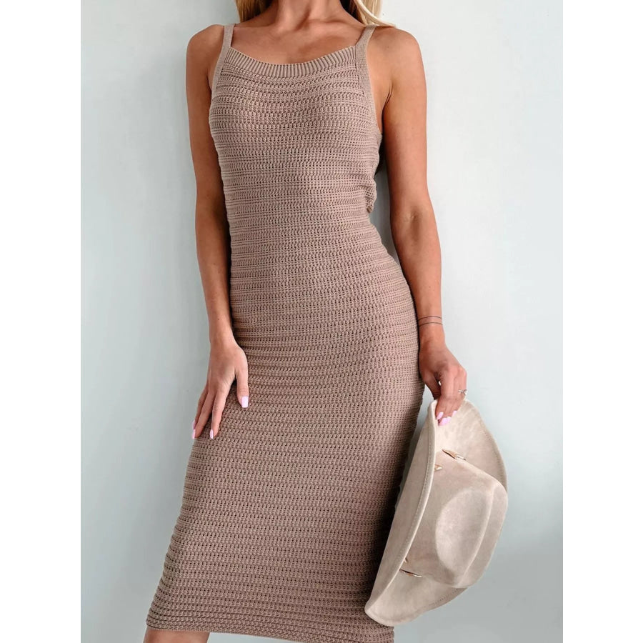 Sleeveless Knit Bodycon Sweater Dress Apparel and Accessories