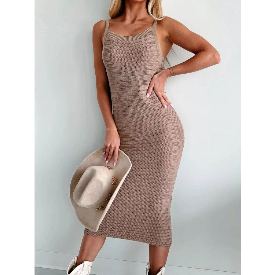 Sleeveless Knit Bodycon Sweater Dress Apparel and Accessories