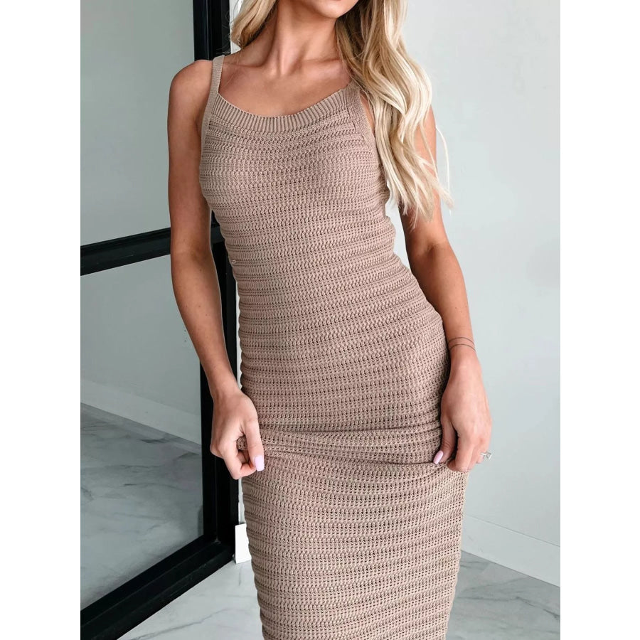 Sleeveless Knit Bodycon Sweater Dress Apparel and Accessories