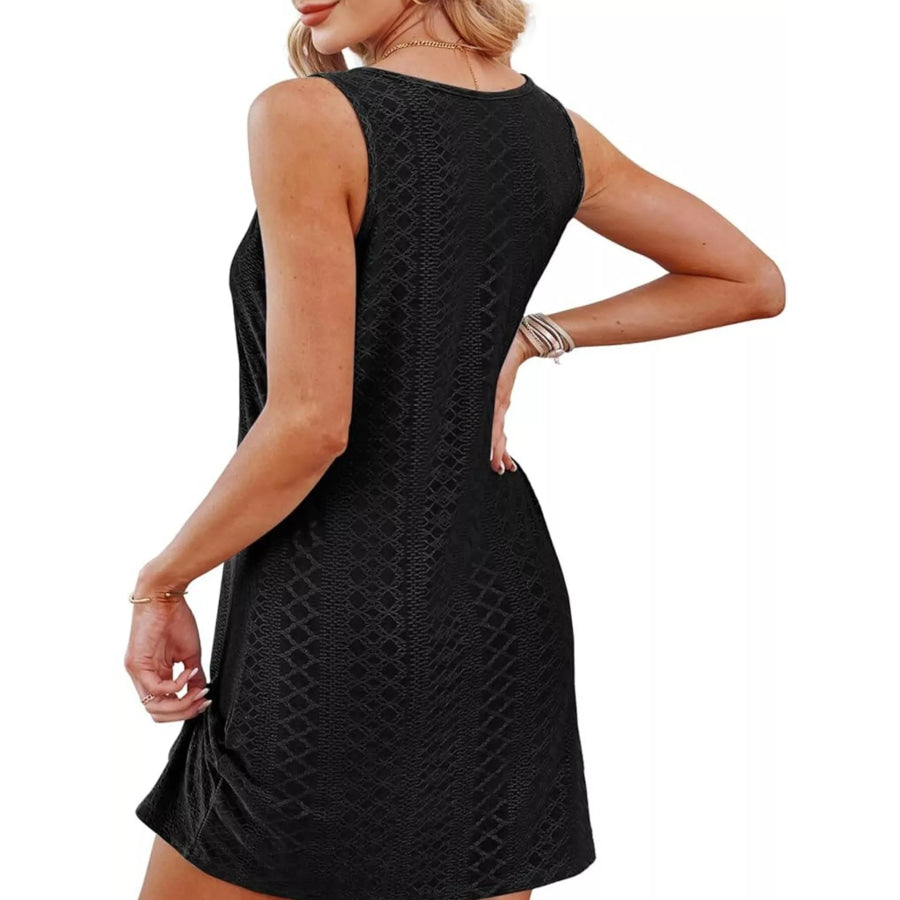 Sleeveless Knotted Hem Tank Dress Apparel and Accessories