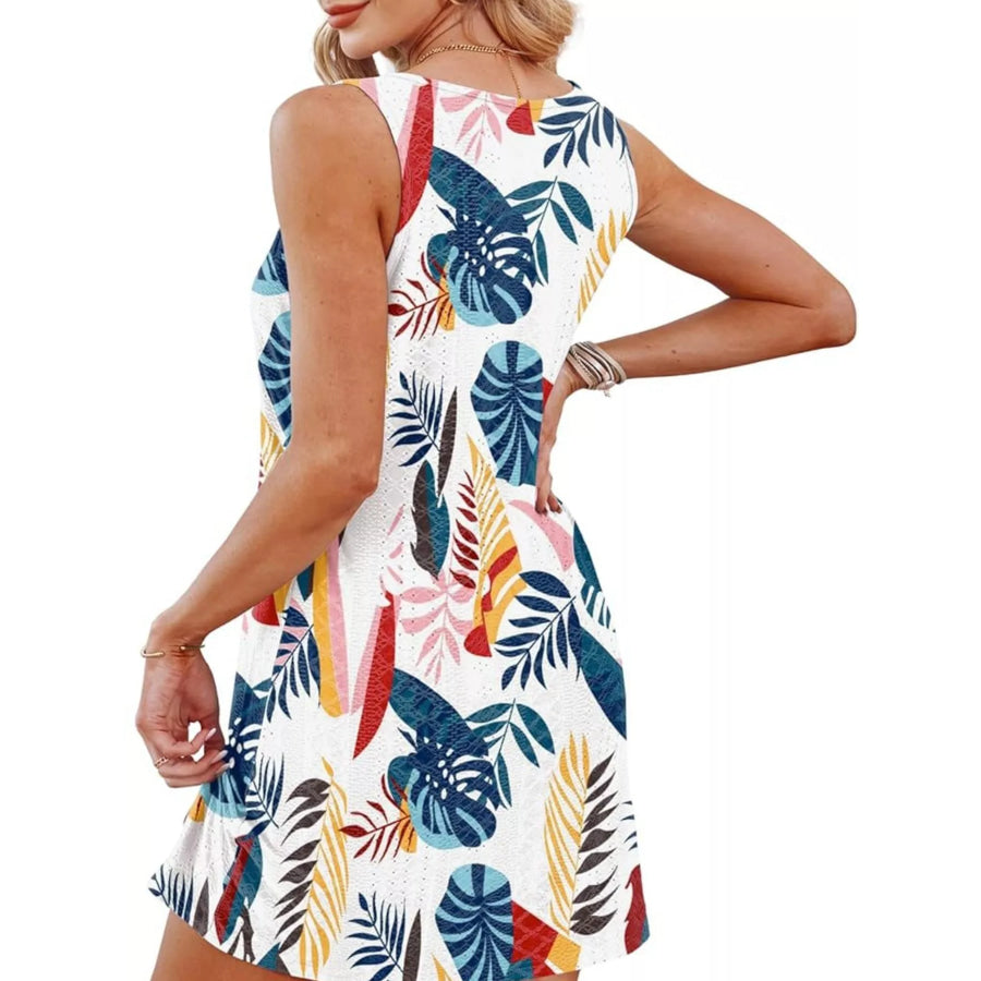 Sleeveless Knotted Hem Tank Dress Apparel and Accessories