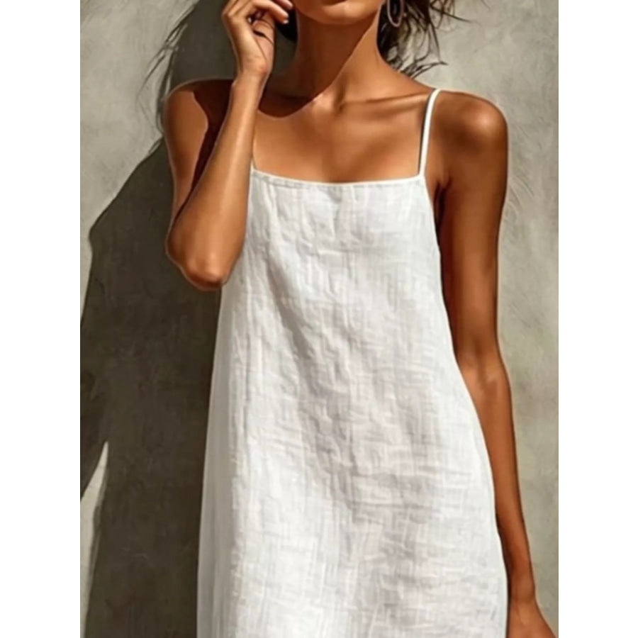 Sleeveless Linen Casual Maxi Dress Apparel and Accessories