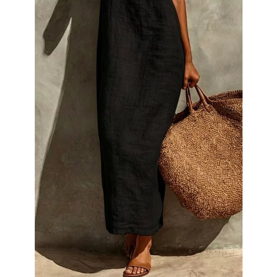 Sleeveless Linen Casual Maxi Dress Apparel and Accessories
