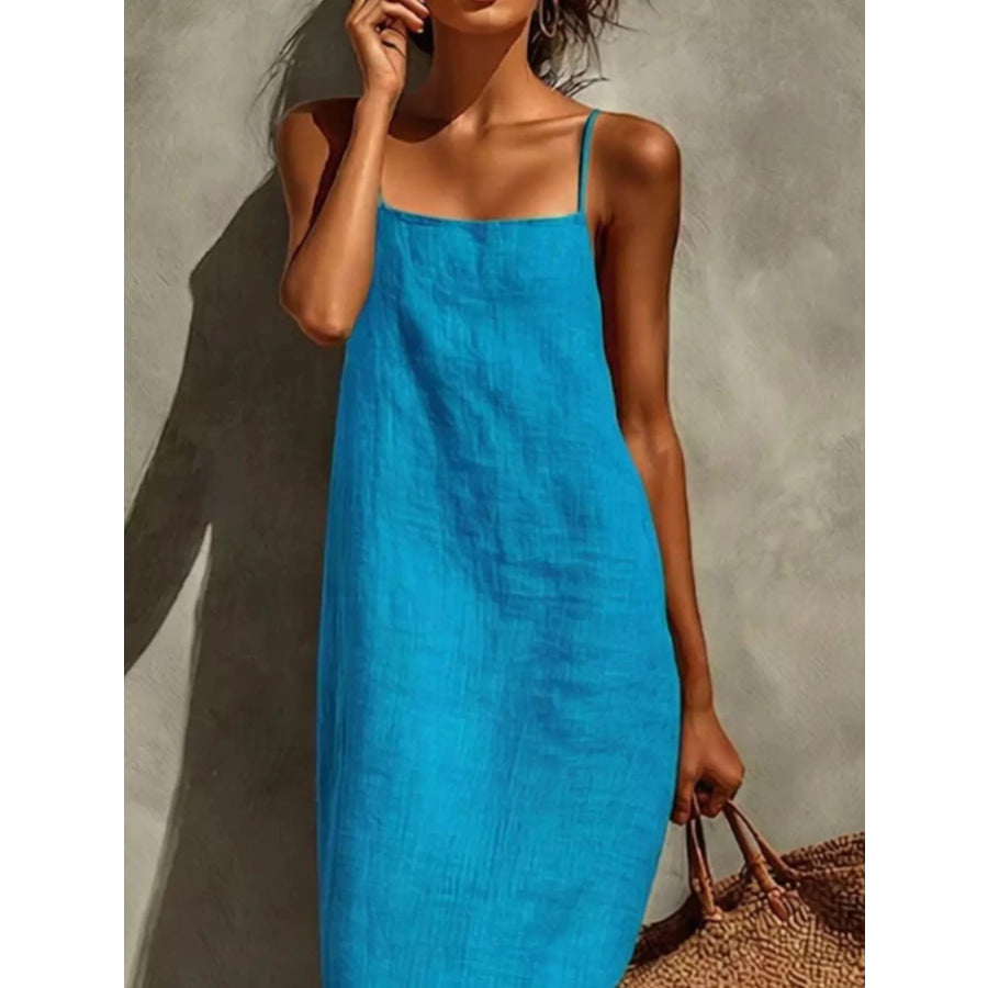 Sleeveless Linen Casual Maxi Dress Apparel and Accessories