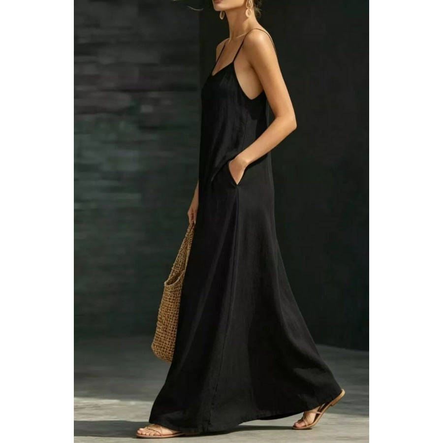 Sleeveless Loose Fit Maxi Dress Apparel and Accessories