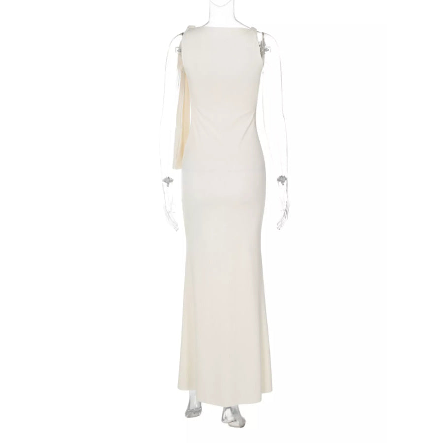 Sleeveless Maxi Dress with Draping Detail Apparel and Accessories