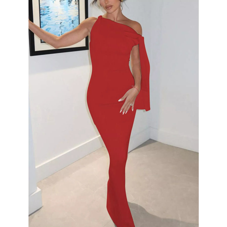Sleeveless Maxi Dress with Draping Detail Apparel and Accessories