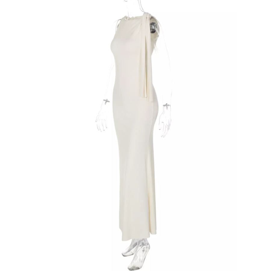 Sleeveless Maxi Dress with Draping Detail Apparel and Accessories