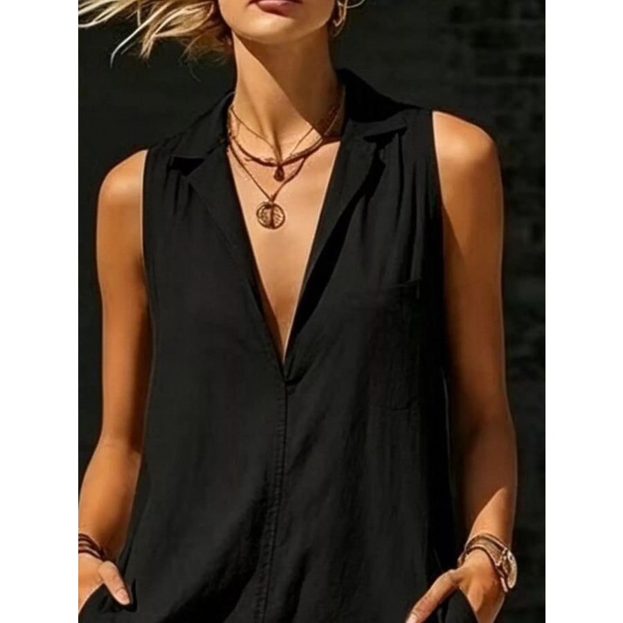 Sleeveless Maxi Dress with Side Pockets Apparel and Accessories