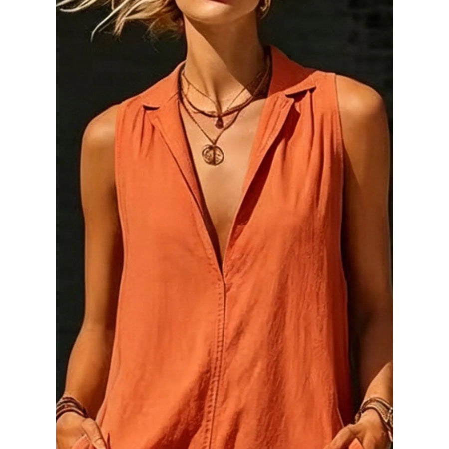 Sleeveless Maxi Dress with Side Pockets Apparel and Accessories