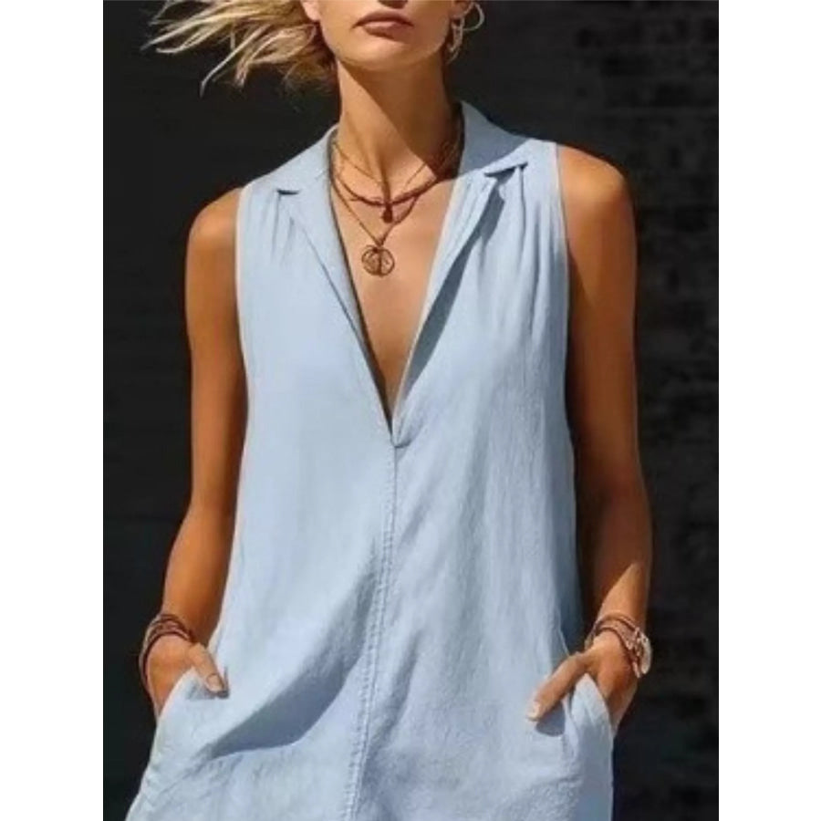 Sleeveless Maxi Dress with Side Pockets Apparel and Accessories