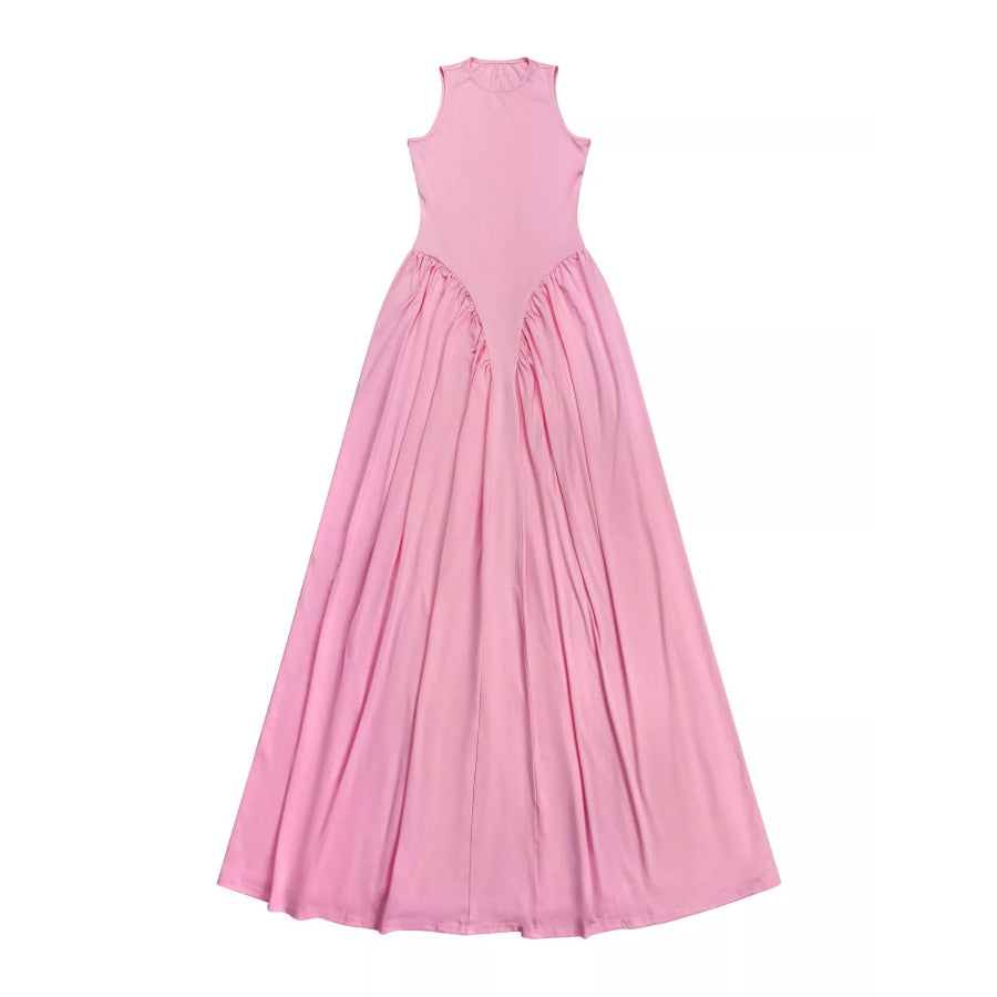 Sleeveless O-Neck Maxi Dress Apparel and Accessories