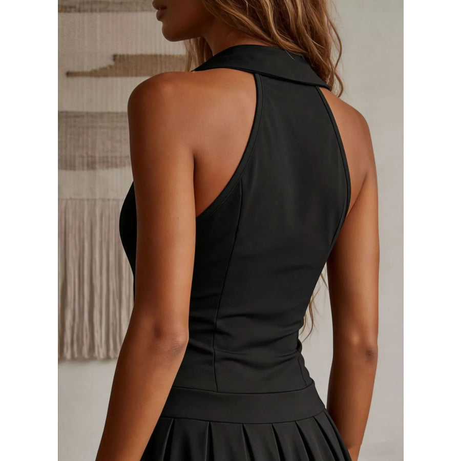 Sleeveless Pleated Active Dress Apparel and Accessories