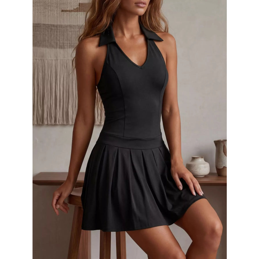 Sleeveless Pleated Active Dress Apparel and Accessories