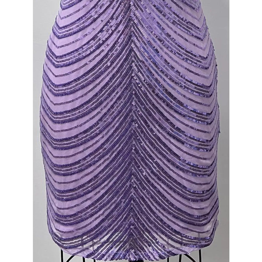 Sleeveless Sequin Embellished Bodycon Mini Cami Dress Apparel and Accessories