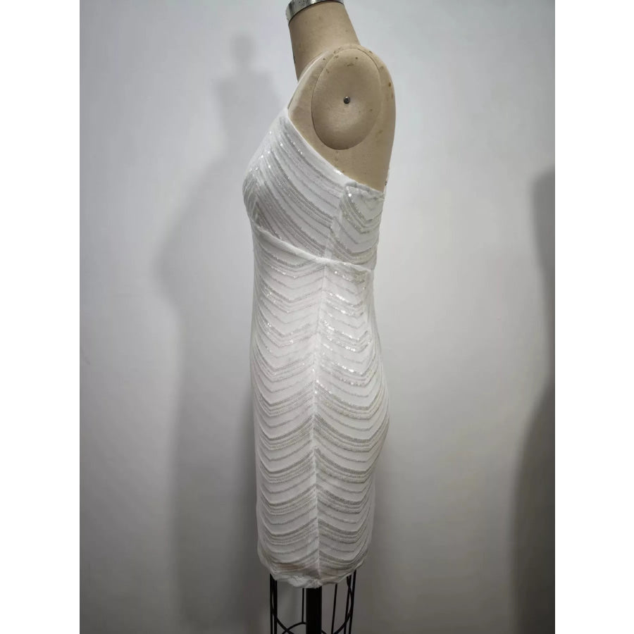 Sleeveless Sequin Embellished Bodycon Mini Cami Dress Apparel and Accessories
