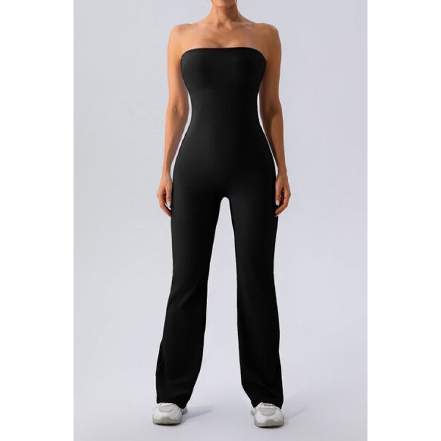 Sleeveless Straight Active Jumpsuit Black / S Clothing