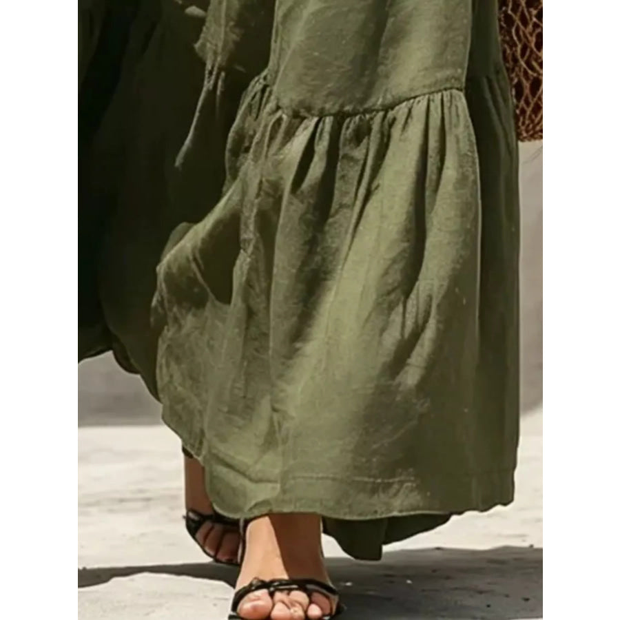 Sleeveless Tiered Maxi Dress Apparel and Accessories