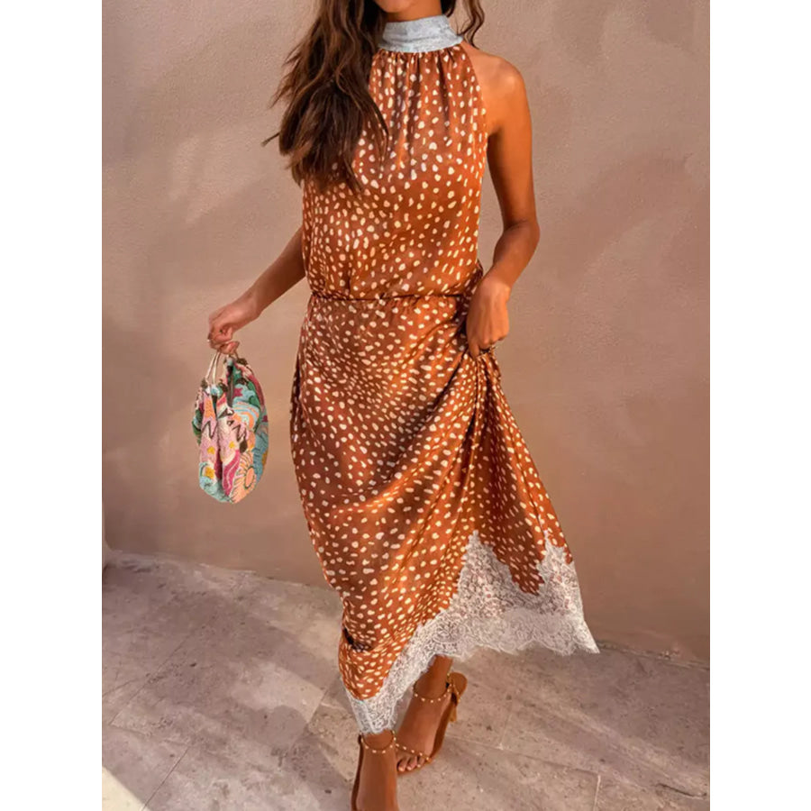Sleeveless Top and Lace Detail Skirt Set Apparel and Accessories
