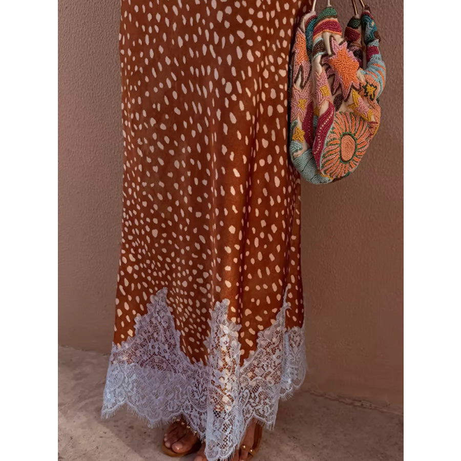 Sleeveless Top and Lace Detail Skirt Set Apparel and Accessories