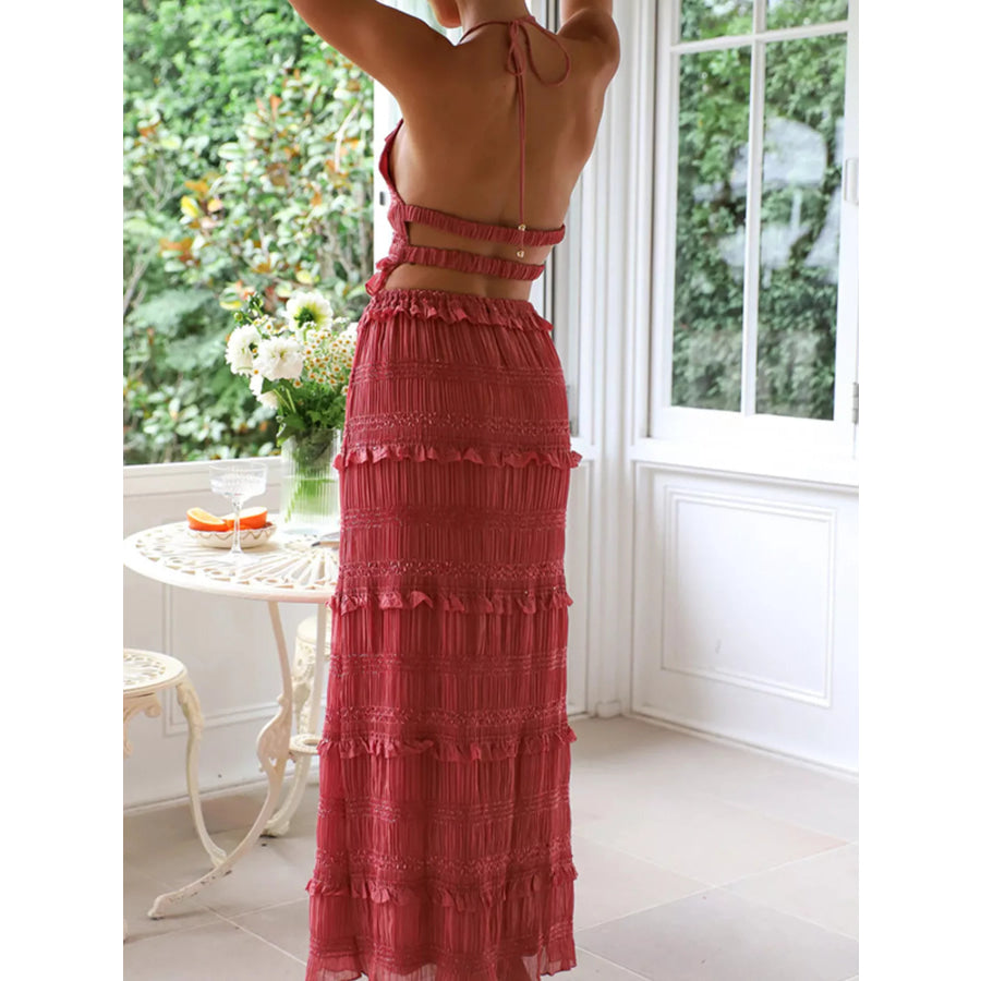 Sleeveless Top and Maxi Skirt Set Apparel Accessories