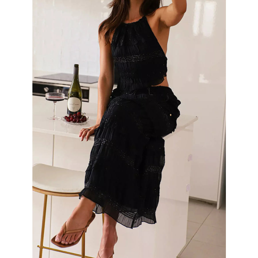 Sleeveless Top and Maxi Skirt Set Apparel Accessories