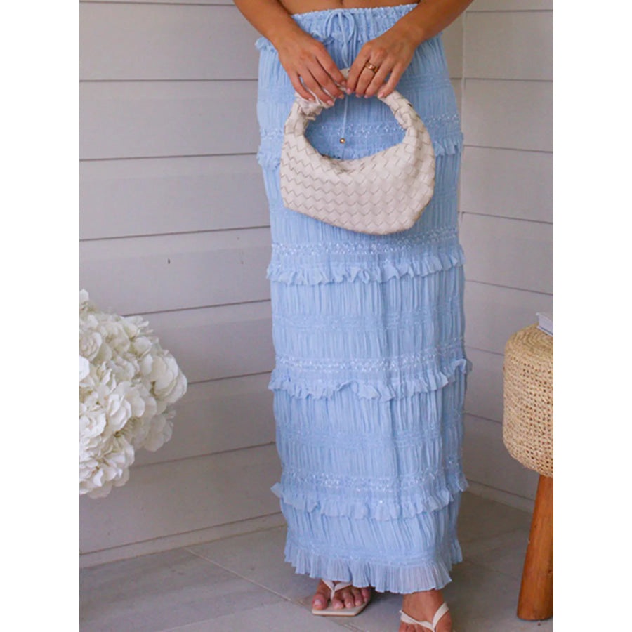 Sleeveless Top and Maxi Skirt Set Blue / S Apparel Accessories