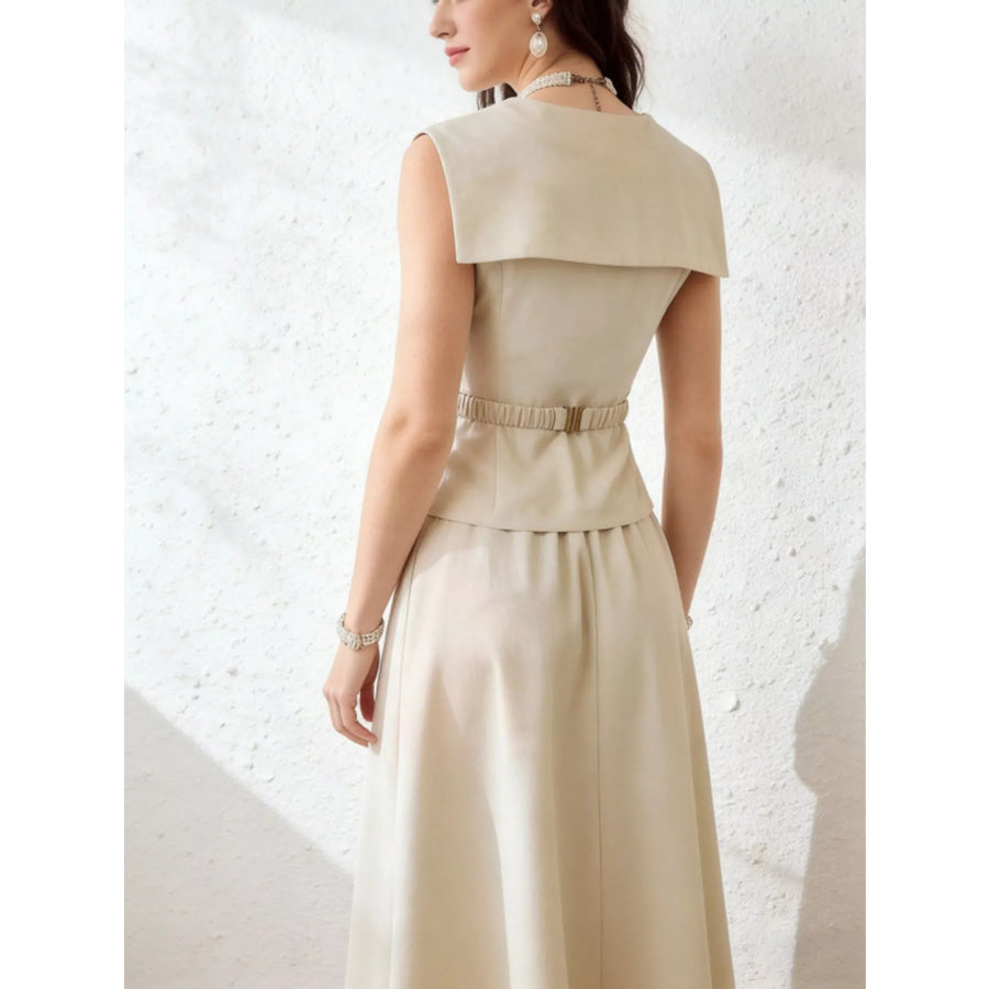 Sleeveless Top and Midi Skirt Set Apparel and Accessories