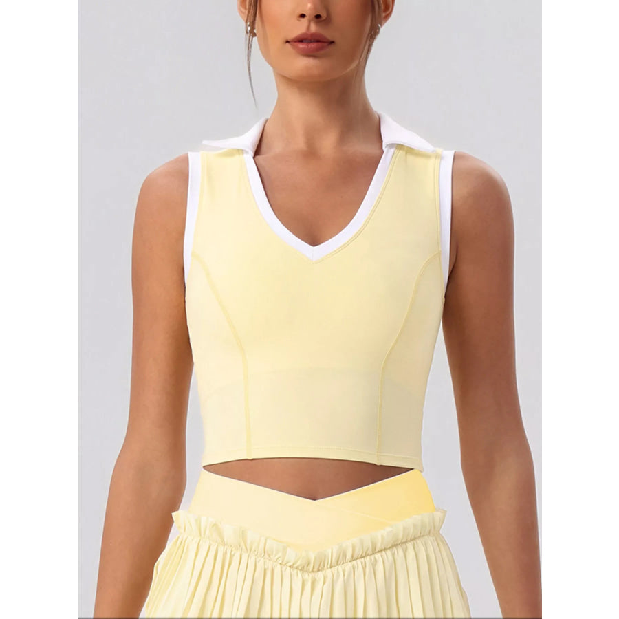 Sleeveless Top and Pleated Skirt Active Set Apparel and Accessories