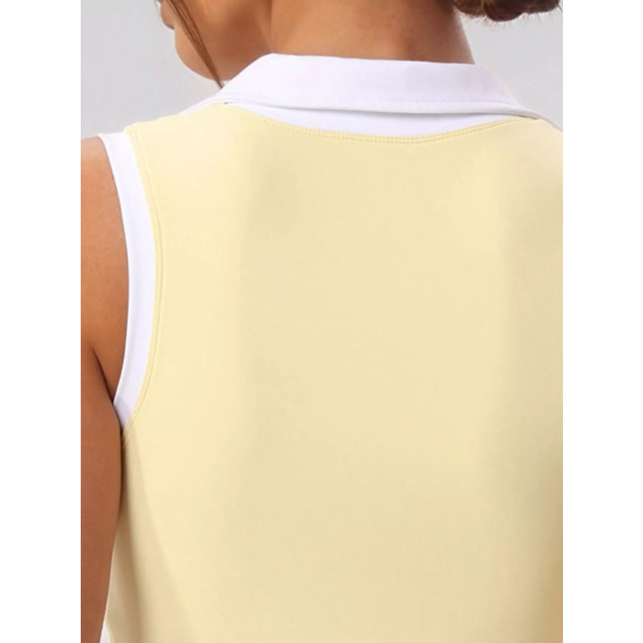 Sleeveless Top and Pleated Skirt Active Set Apparel and Accessories
