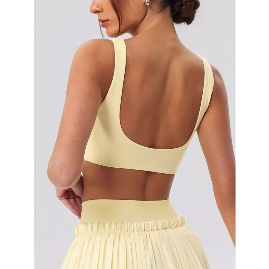 Sleeveless Top and Pleated Skirt Active Set Apparel and Accessories