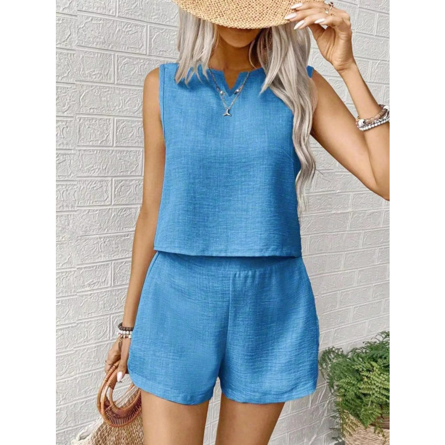 Sleeveless Top and Shorts Casual Set Apparel and Accessories