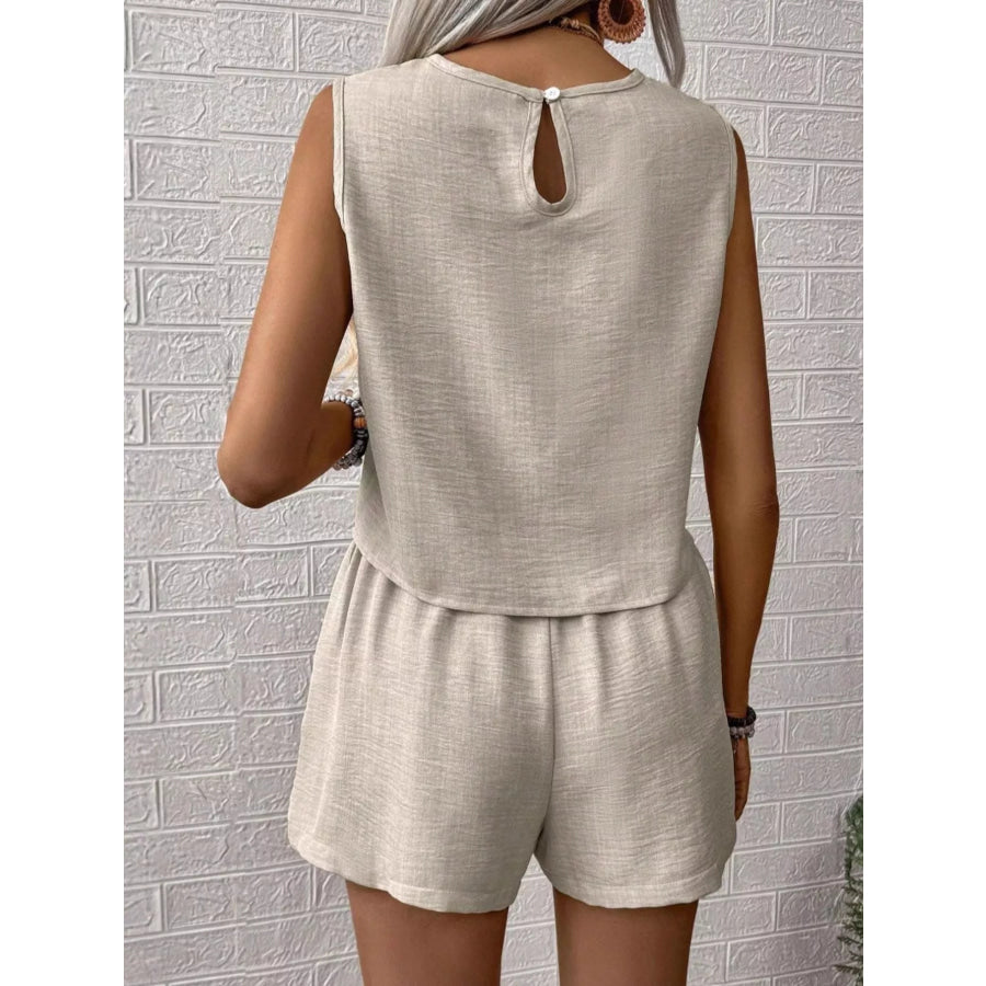 Sleeveless Top and Shorts Casual Set Apparel and Accessories