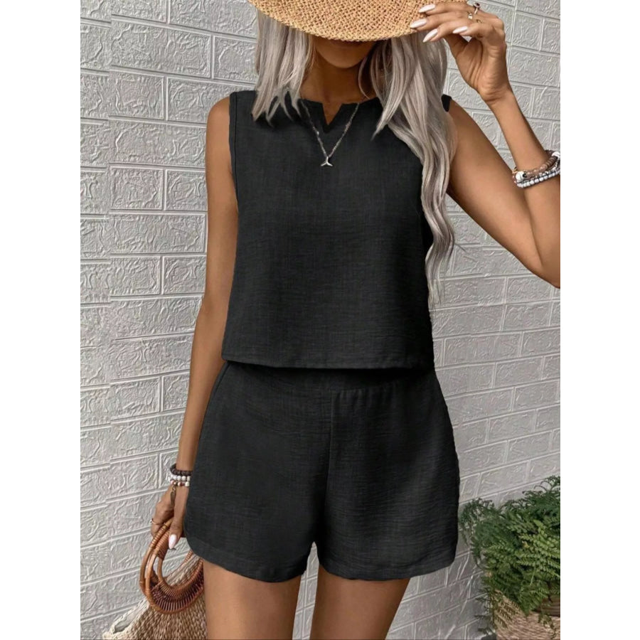 Sleeveless Top and Shorts Casual Set Apparel and Accessories