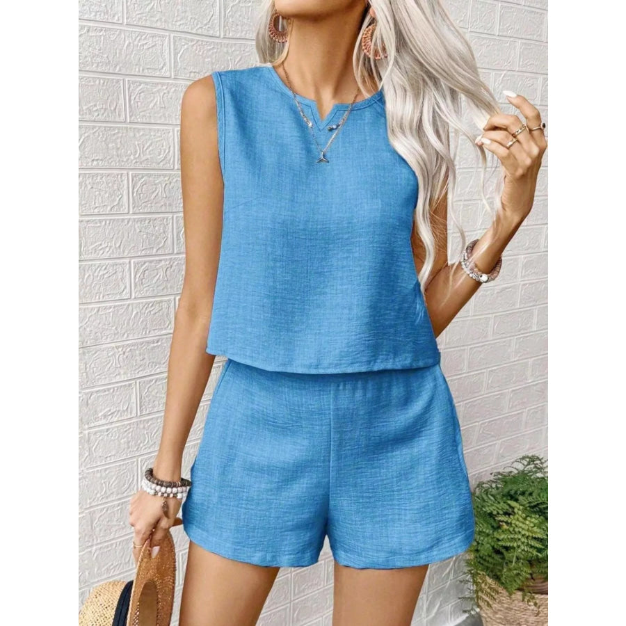 Sleeveless Top and Shorts Casual Set Apparel and Accessories