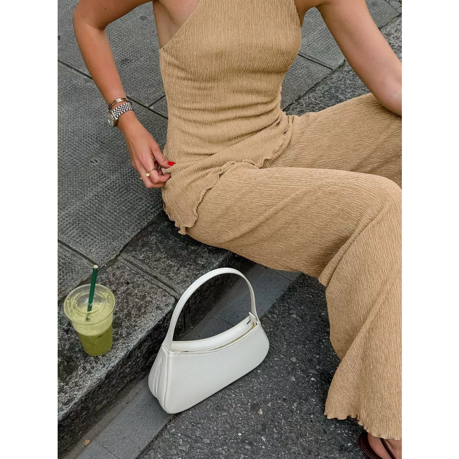 Sleeveless Top and Wide-Leg Pants Two-Piece Set Apparel and Accessories