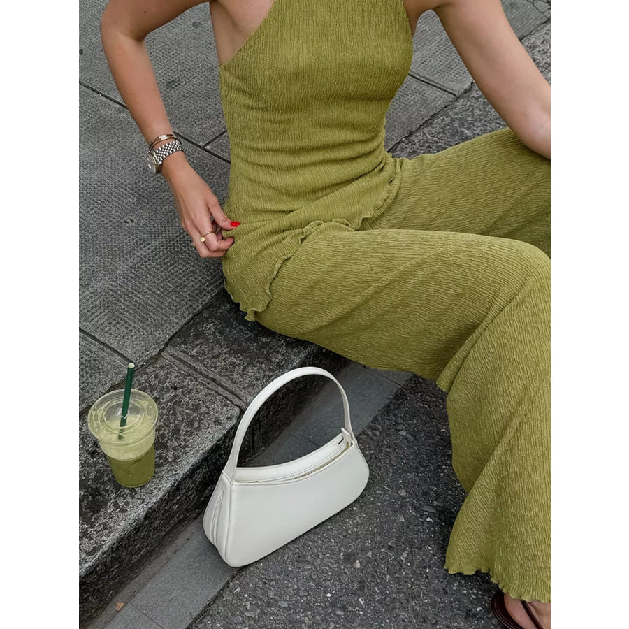 Sleeveless Top and Wide-Leg Pants Two-Piece Set Apparel and Accessories