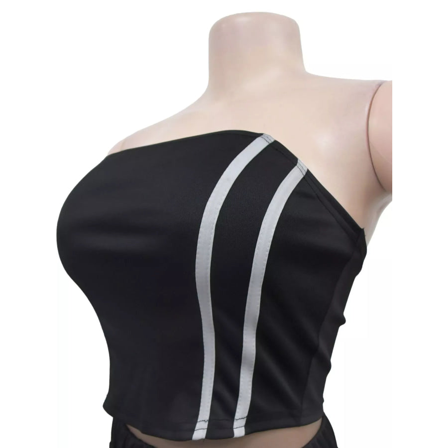 Sleeveless Tube Top and Wide Leg Pants Set Apparel and Accessories
