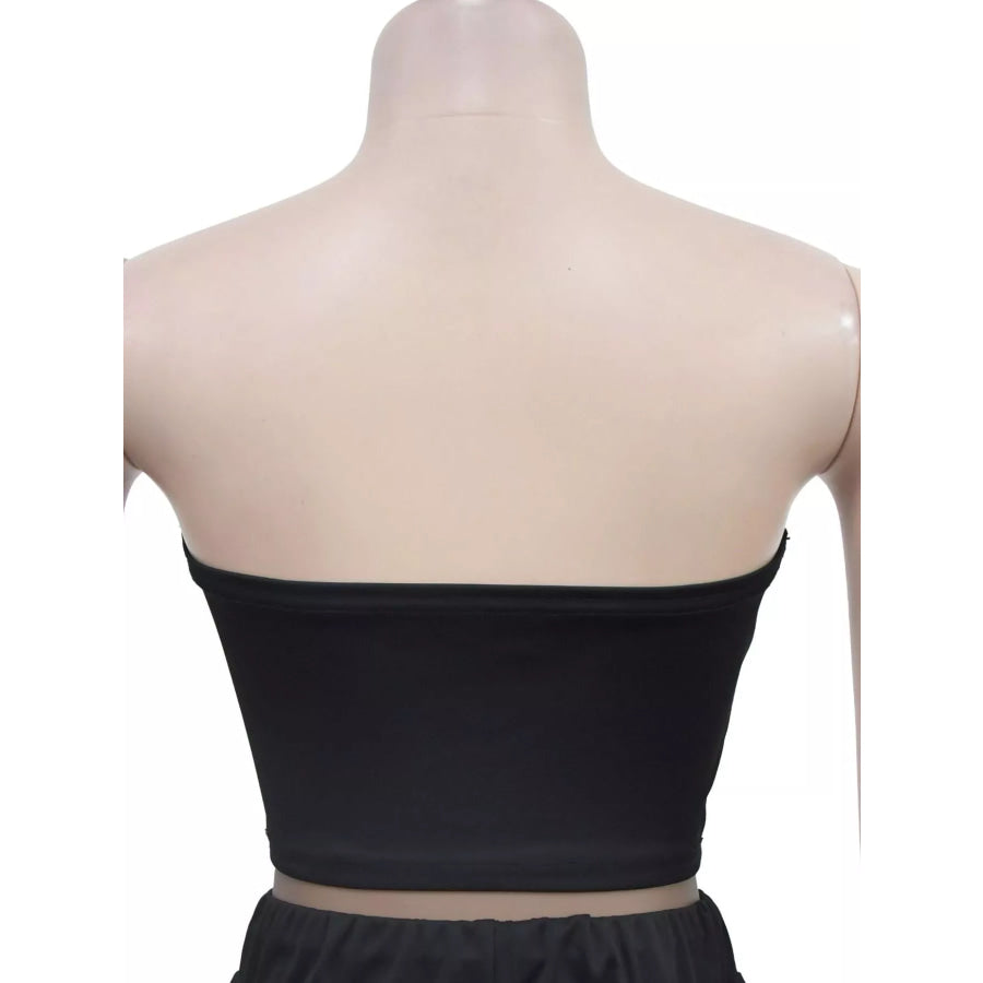 Sleeveless Tube Top and Wide Leg Pants Set Apparel and Accessories