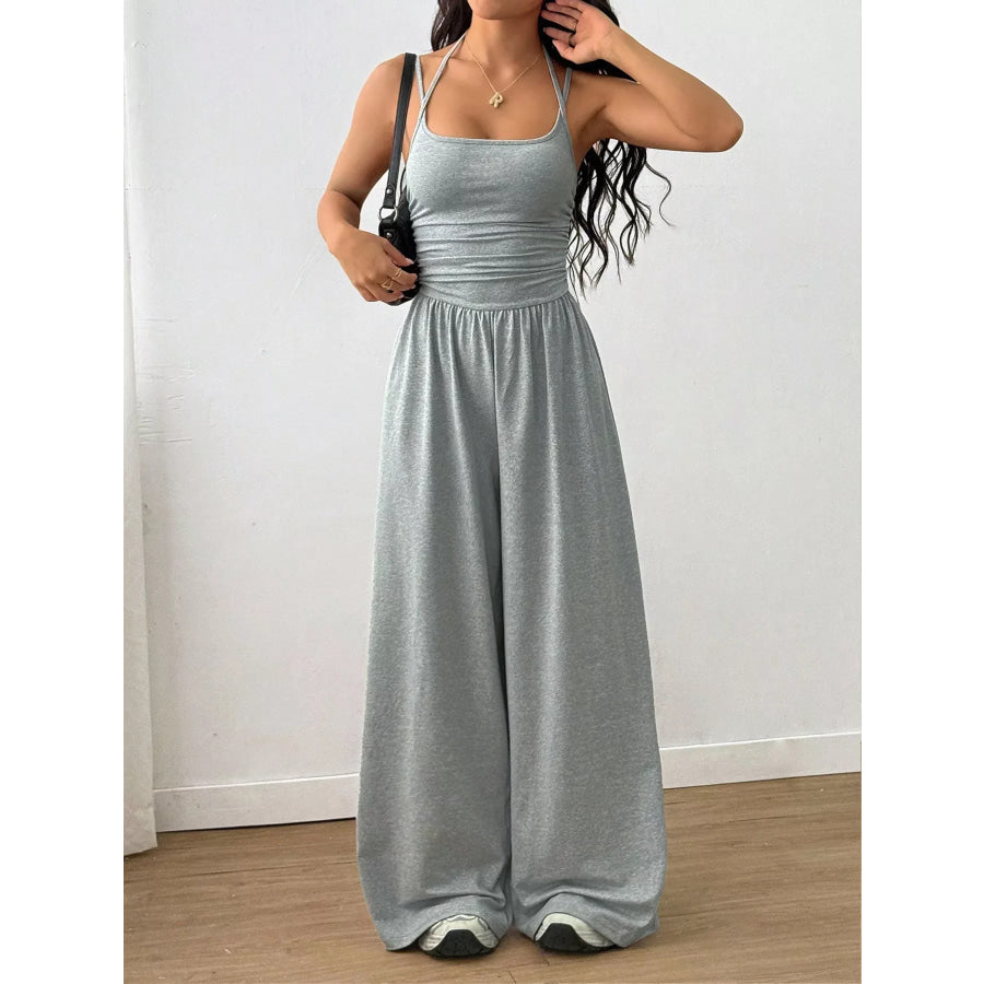 Sleeveless Wide Leg Casual Jumpsuit Apparel and Accessories