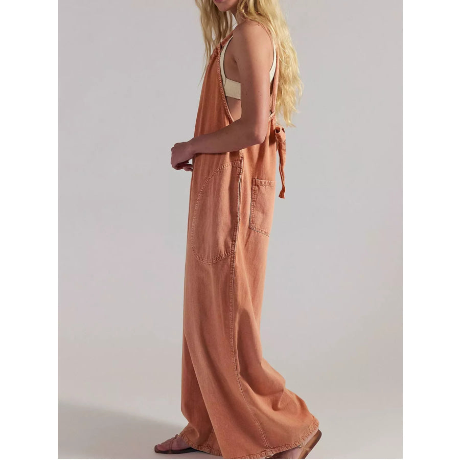 Sleeveless Wide-Leg Jumpsuit Apparel and Accessories